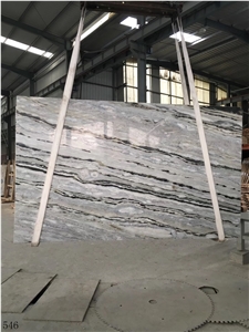 China Changbai Blue Jade Marble Danube White Slab Wall Tile