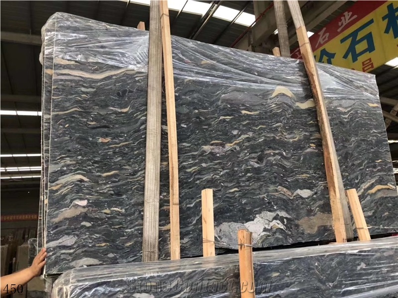 China Green Wood Jade Marble Kowloon Wall Tlle Slab Hot Sale
