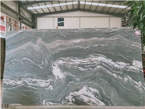China Nine Dragon Jade Marble Green Wood Wave Kowloon Slab