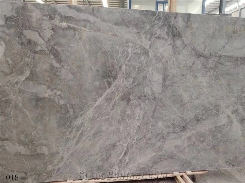 China Silver Statuario Armani Calacatta Gray Marble Slab