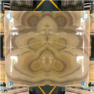 Iran Dark Peachy Onyx Slab Wall Tile In China Stone Market