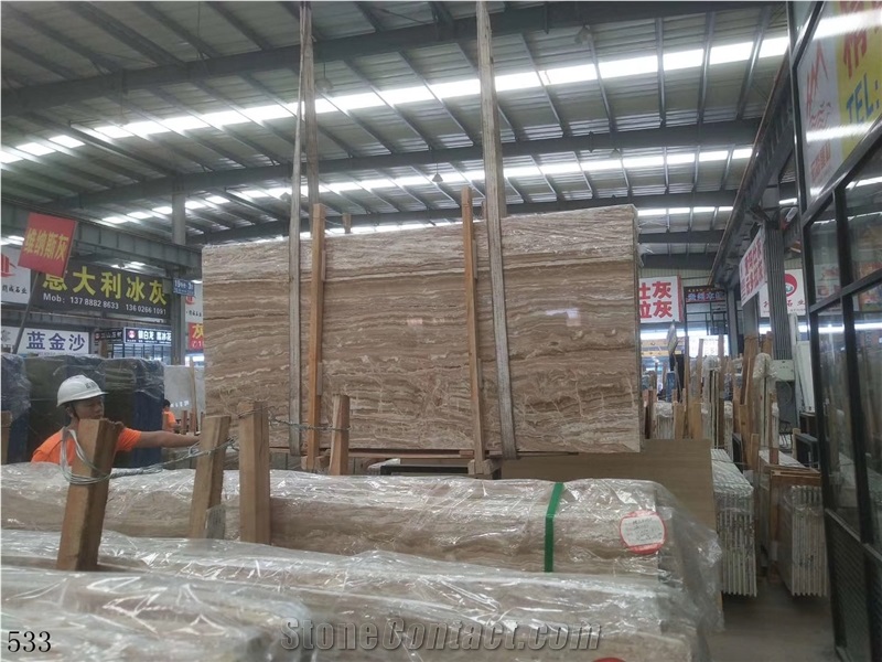 Iran Jade Travertine White Honey Slab In China Stone Market