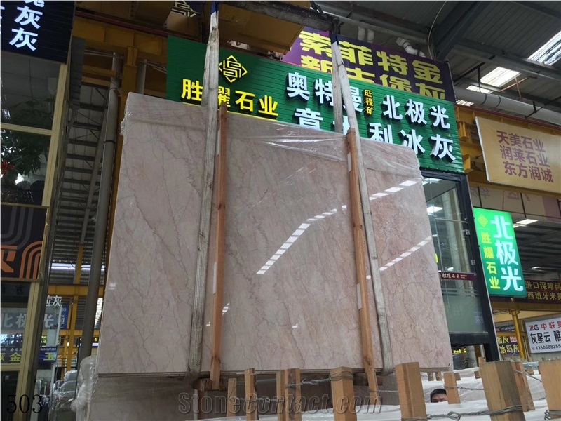 Iran Rose Cream Marble Slab Wall Tile In China Stone Market