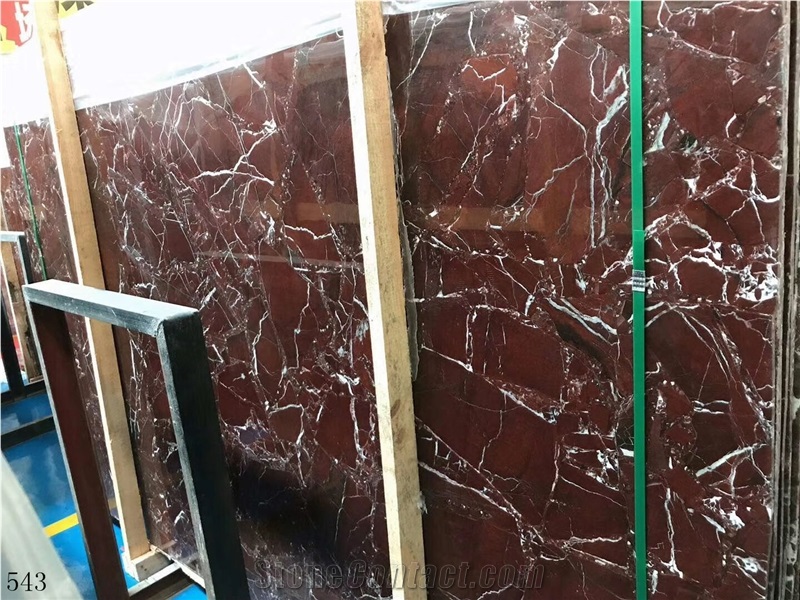 Italy Rosso Lepanto Marble Marmi Slab In China Stone Market