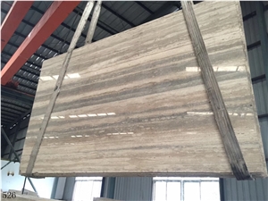 Roman Silver Travertine Slab Tile In China Stone Market