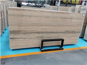 Roman Travertine Silver Slab Tile In China Stone Market