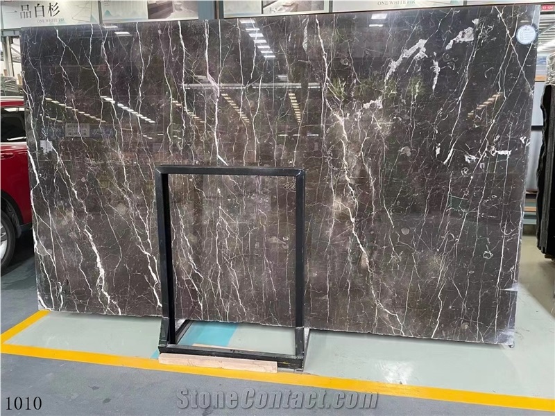 Royal Marble Imperial Brown Gold Slab  In China Stone Market