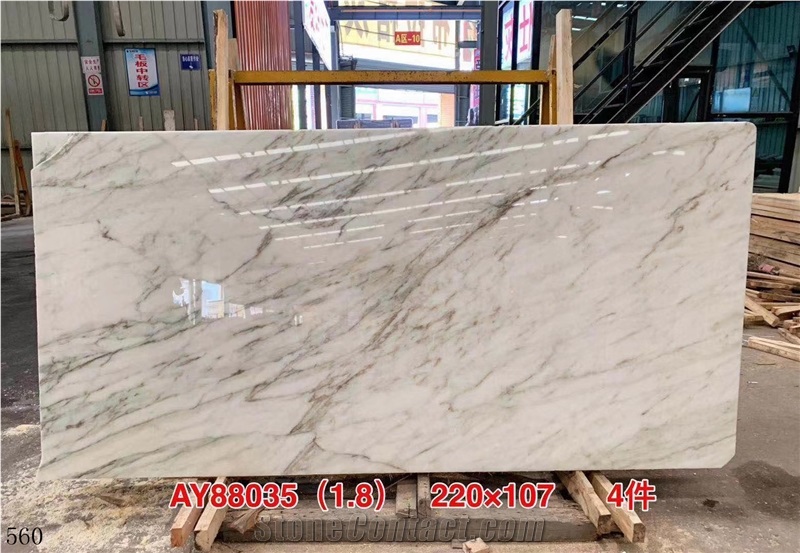 White Cloud Jade Marble Slab Wall Tile In China Stone Market