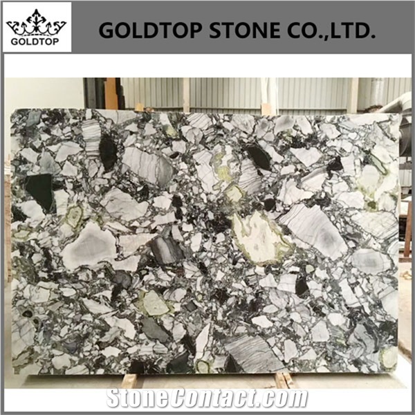 Stone Jade Marble White And Light Gold Marble Tiles Slabs