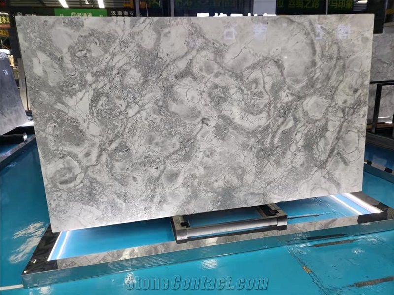 Silver Statuario Grey Marble Slab And Tile For Wall Cladding