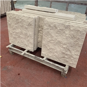 Split Wall Stone White Limestone Split Outdoor Wall Cladding