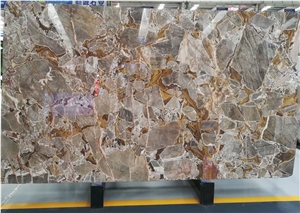 Versailles Gold Quartzite Brazil Luxury Stone Wall Panel