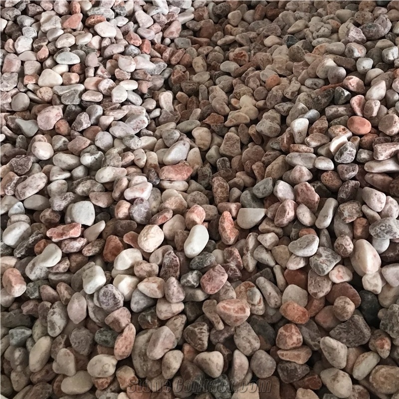 Factory Rocks Stone Pink Color Pebbles For Paving