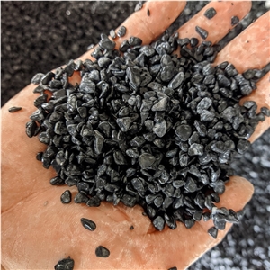 Small Size Black Pebble Stone For Making Epoxy Floor
