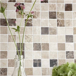 Botticino Emperador Light/Dark Marble Mosaic - Polished