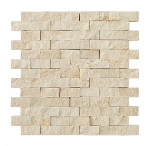 Botticino Splitface Marble Mosaic