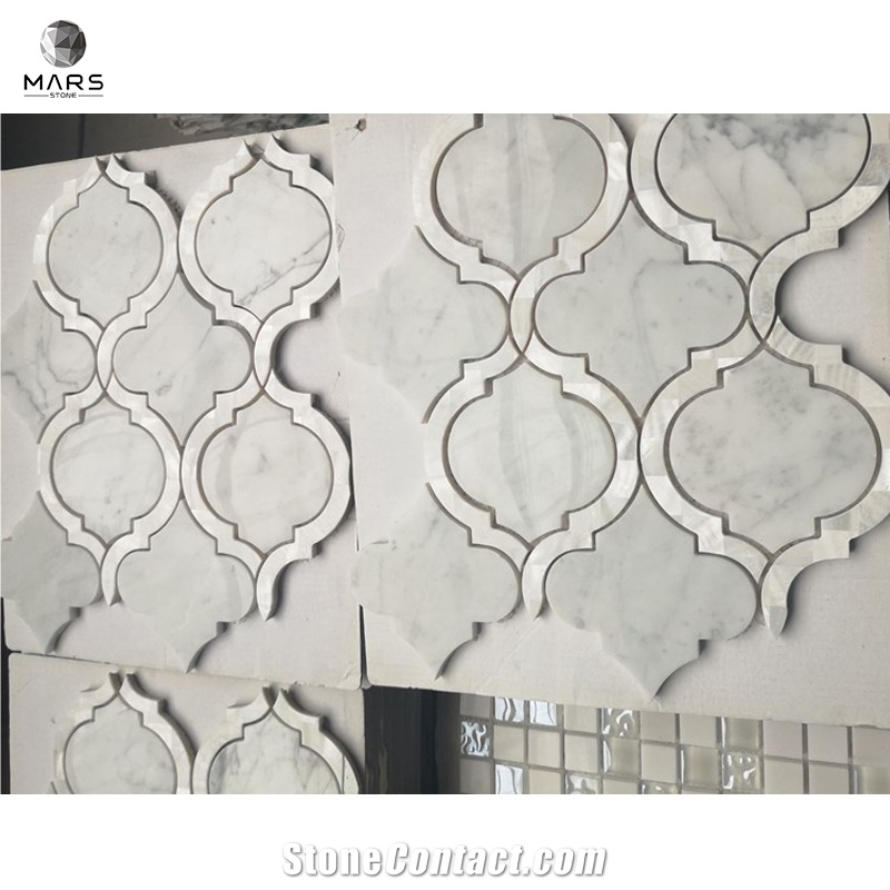 Excellent Lantern Shaped  Marble Mosaic Tile For Wall 