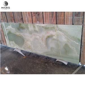 Natural Stone Light Green Onyx Customized Countertops