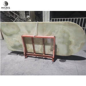 Natural Stone Light Green Onyx Customized Countertops
