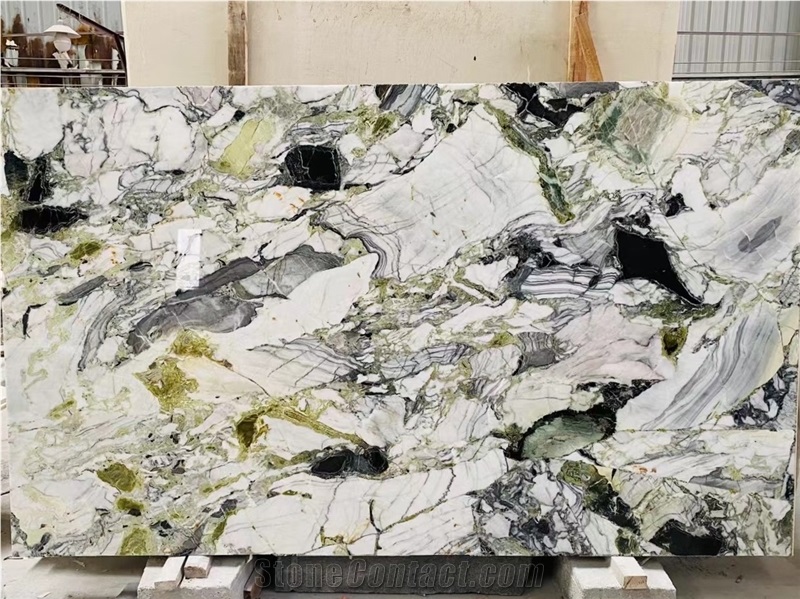 Bookmatch Cold Jade Marble Slabs