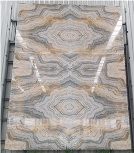 Bookmatch Roma Impression Brown Marble Slabs