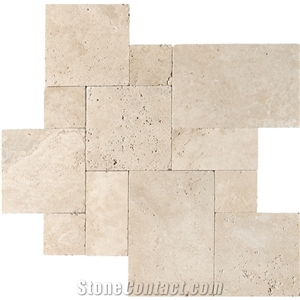 Ivory Travertine French Pattern Set