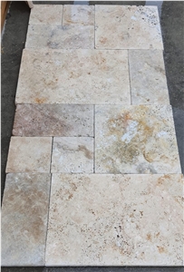 Rustic Light Mix French Pattern Set Travertine