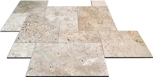 Rustic Light Travertine French Pattern Set