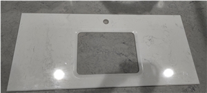 Bathroom Vanity Top Of Artificial Marble Bianco Cararra
