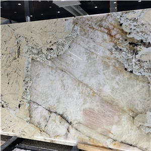 Backlit Brazil Pandora Quartzite Slabs