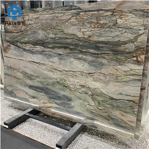 Brazil Luxury Rainbow Quartzite Slab For Countertop And Wall