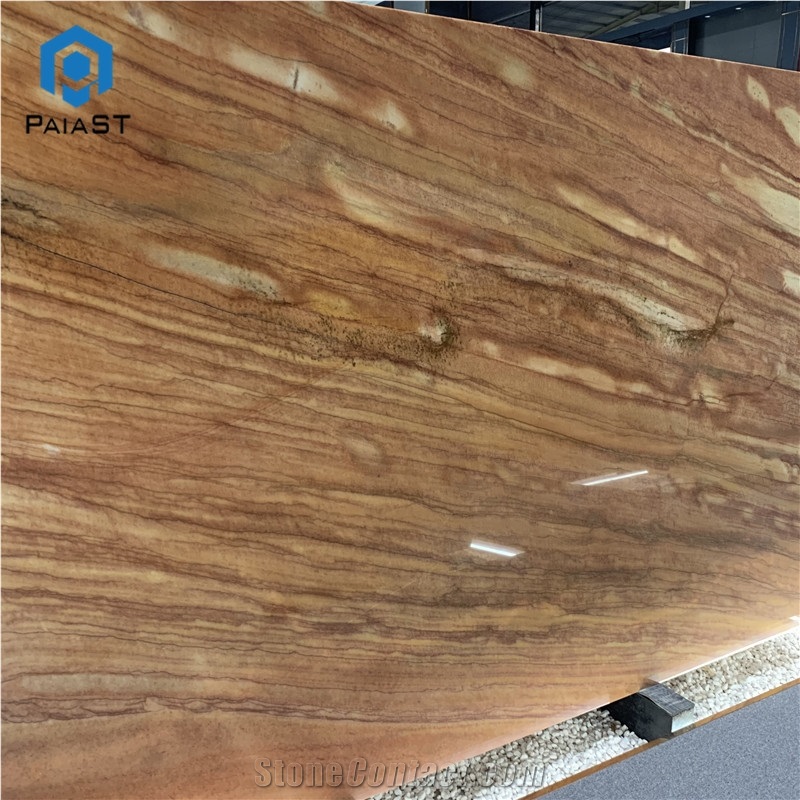 Import Red Quartzite Slab For Background Wall And Countertop