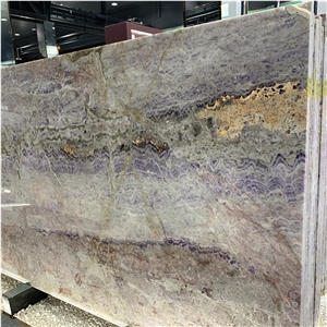 Luxury Brazil Transparent Light Crystal Marble Slab For Wall