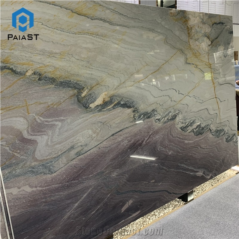 Natural Bookmathced Purple Quartzite Slabs For Wall & Floor