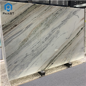 White Quartzite With Green Veins Slab For Interior Wall Tile