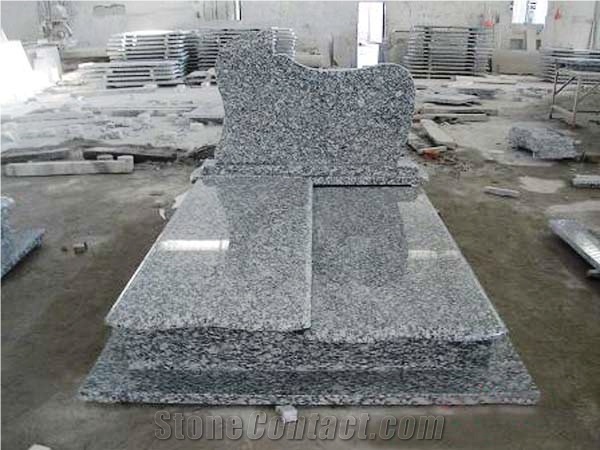 Black New G654 Granite Headstone Monument China Factory