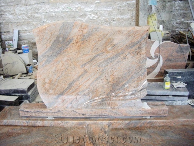 Brown Granite Upright Marker Traditional American Monuments