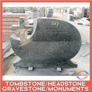 China Ever Green Handcraft Cross Granite Headstone Tombstone