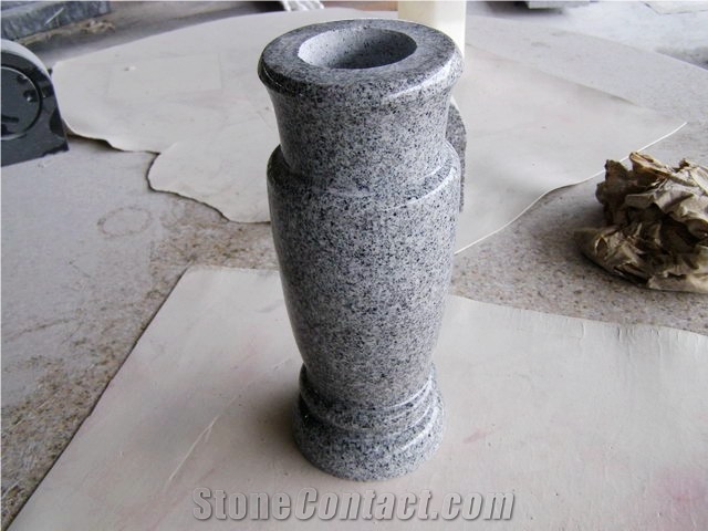 Custom G654 & G603 Granite Vase Monument Acessary Urn Bench