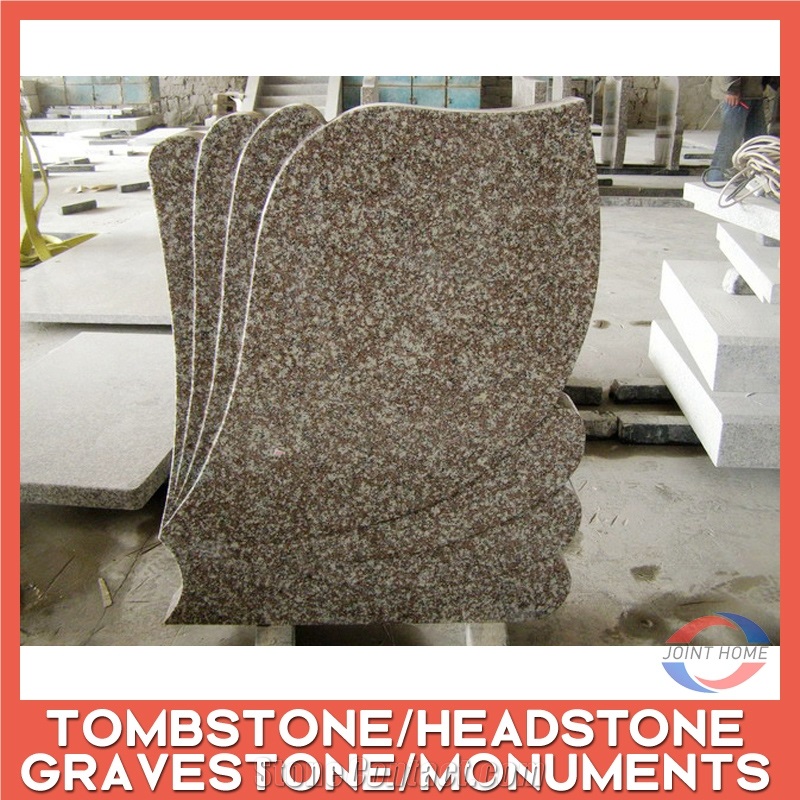 Factory Cheap G664 Granite Headstone Single Monument Design