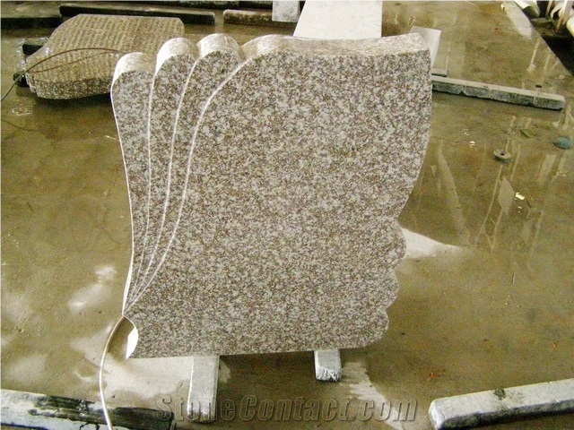 Factory Cheap G664 Granite Headstone Single Monument Design