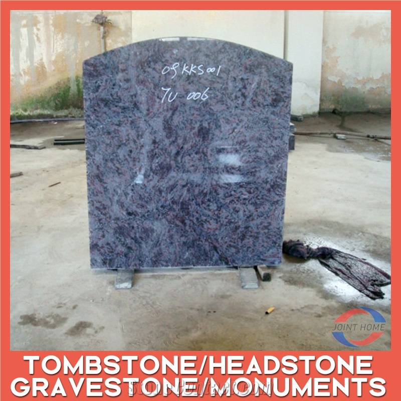 Granite Gravestone Upright Polished Blue Pearl Lg Headstones