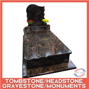 Gravestone Tombstone With Fan Shaped Headstone Monuments