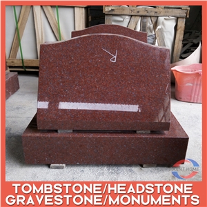 India Red (SMF) Customize Price Cheap Granite Headstones