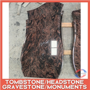 Indian Red Aurora Granite Polished Memorials Monuments