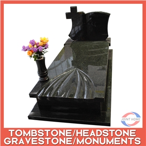 Polished European Style G603 Granite Headstone And Monument