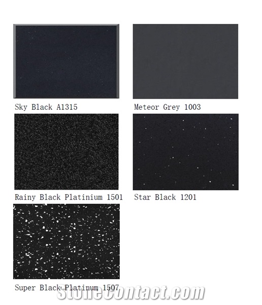 Artificial Quartz Simple Black Color