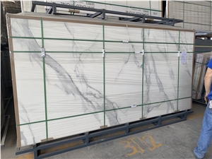 Calacatta White Porcelain Slab Glazed Porcelain Stone