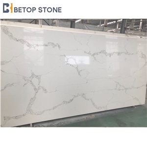 Slabs Calacatta Elegante Quartz A1822 Artificial Marble Vein