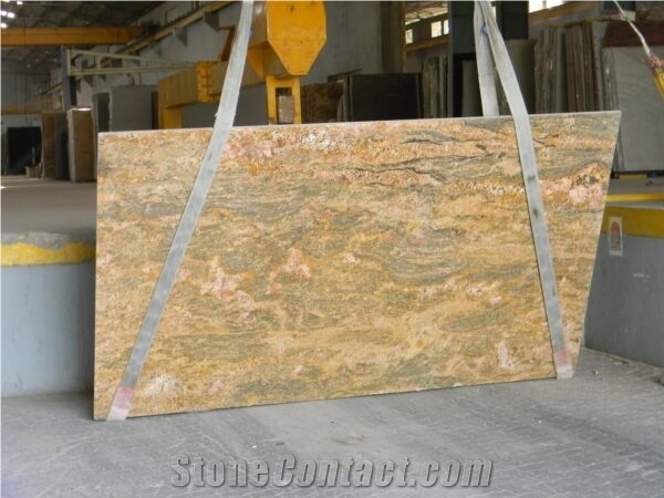 Imperial Gold Granite Slabs, Yellow Granite Tiles  P